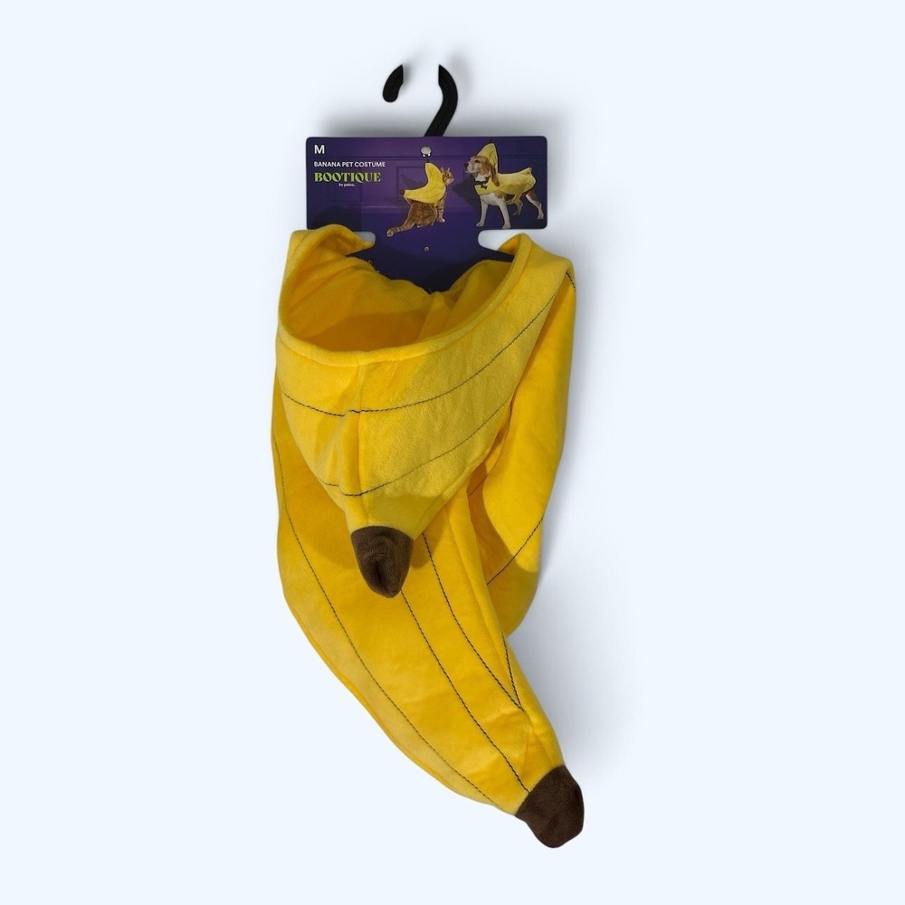 Banana Dog Cat Pet Costume Halloween Outfit Clothes Medium NEW